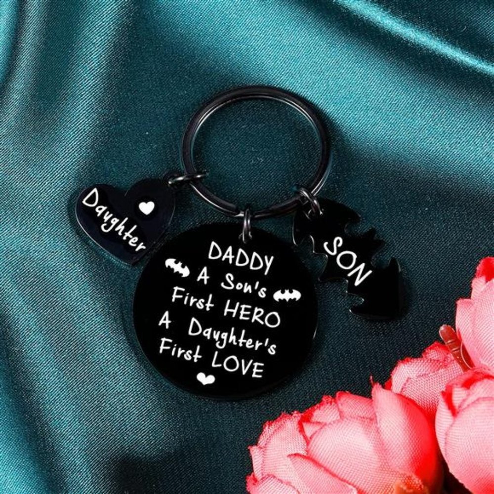 Fathers Day Keychain Gifts from Son Daughter to Daddy Christmas Valentine Gifts - Picture 7 of 8